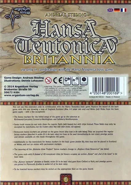 Hansa Teutonica Britannia expansion ny karta 2 spelare