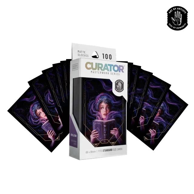 Orange Nebula Curator Revelation kortskydd 100-pack matt
