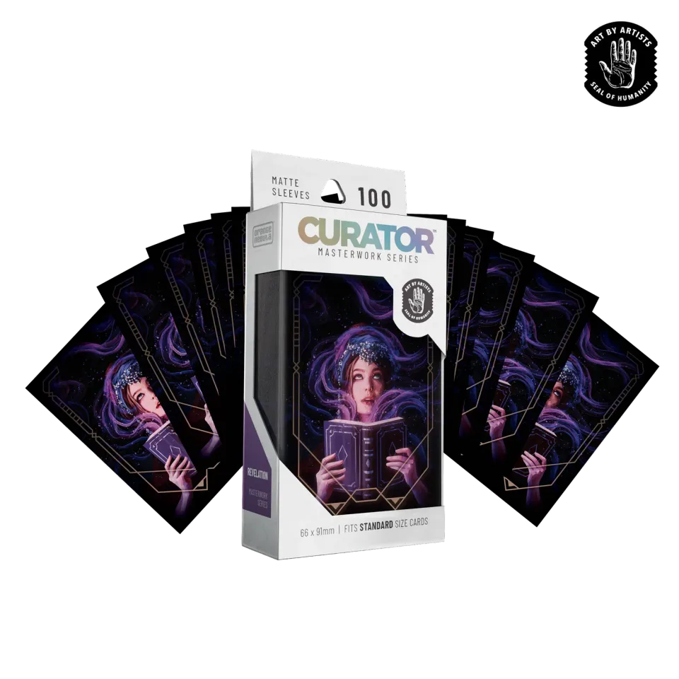 Orange Nebula Curator Revelation kortskydd 100-pack matt