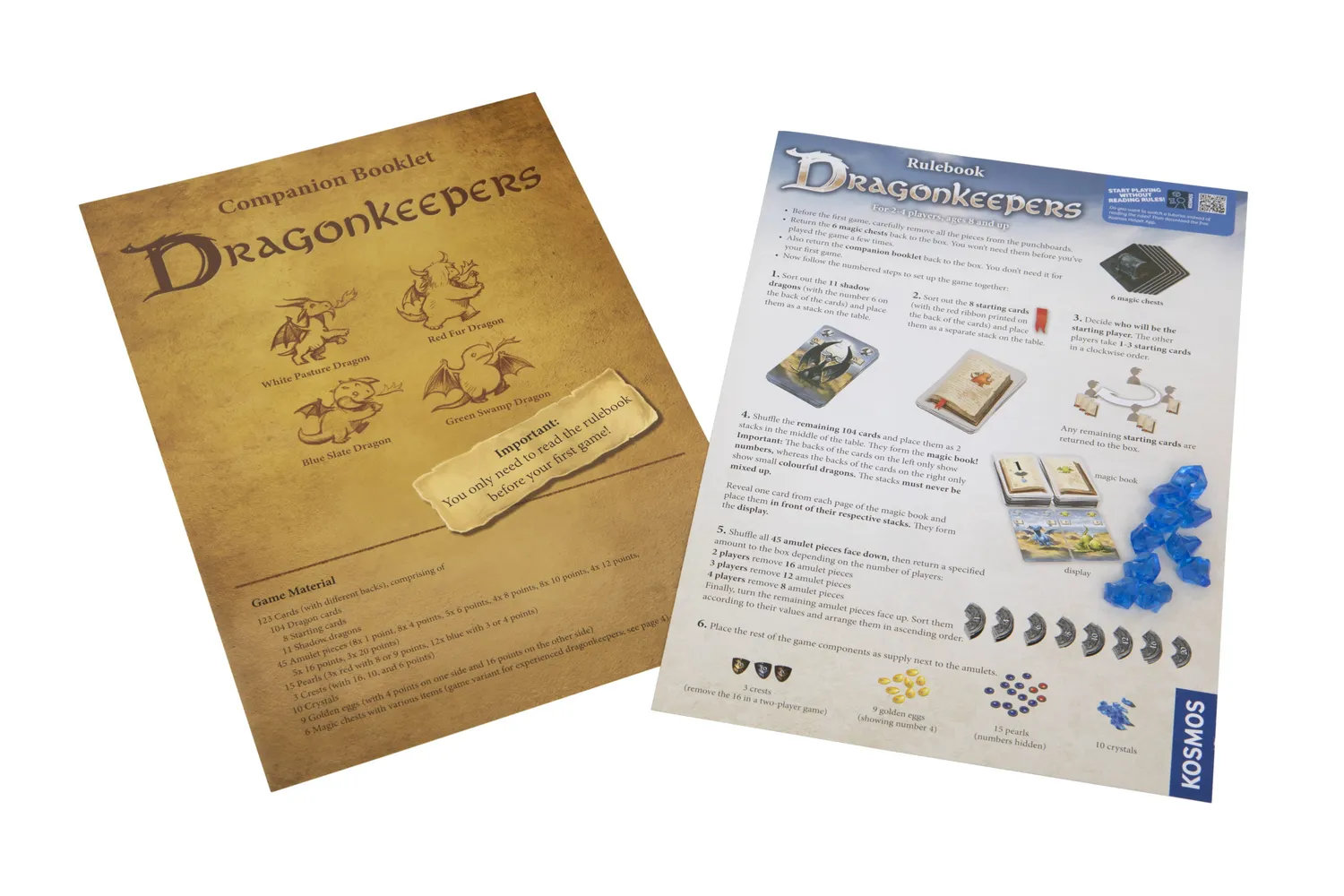 Kosmos Dragonkeepers familjespel med magibok