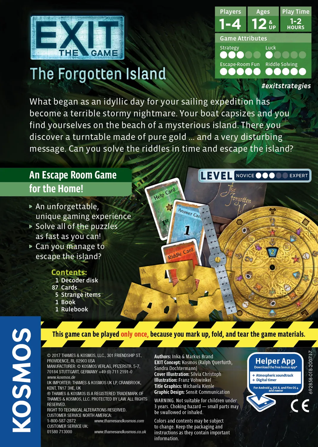 Kosmos EXIT Forgotten Island escape spel 1 gång