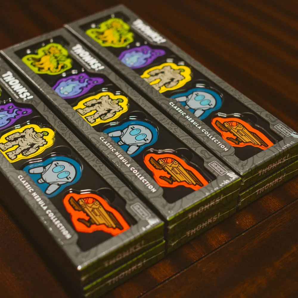 Orange Nebula Thonks Set 01 samlarfigurer 5-pack trä