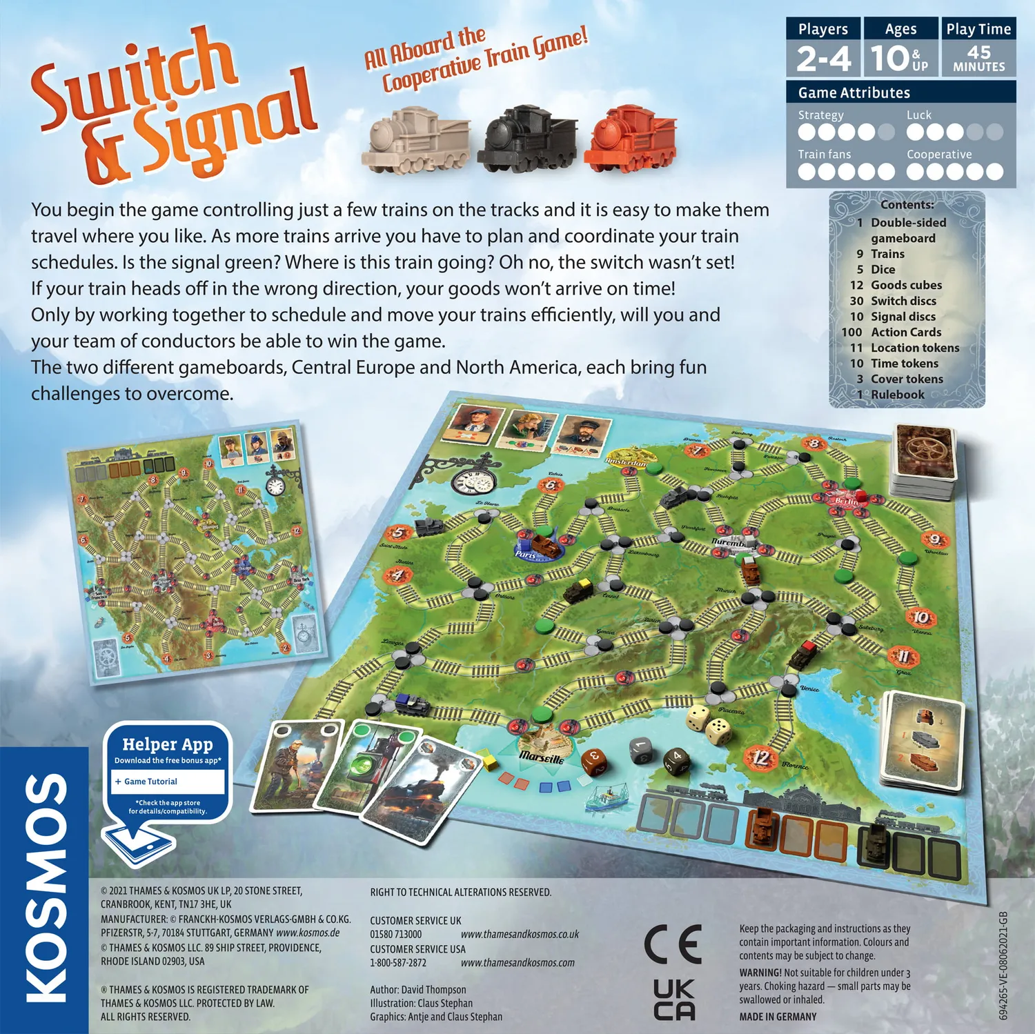 Kosmos Switch & Signal brädspel samarbetsspel tåg