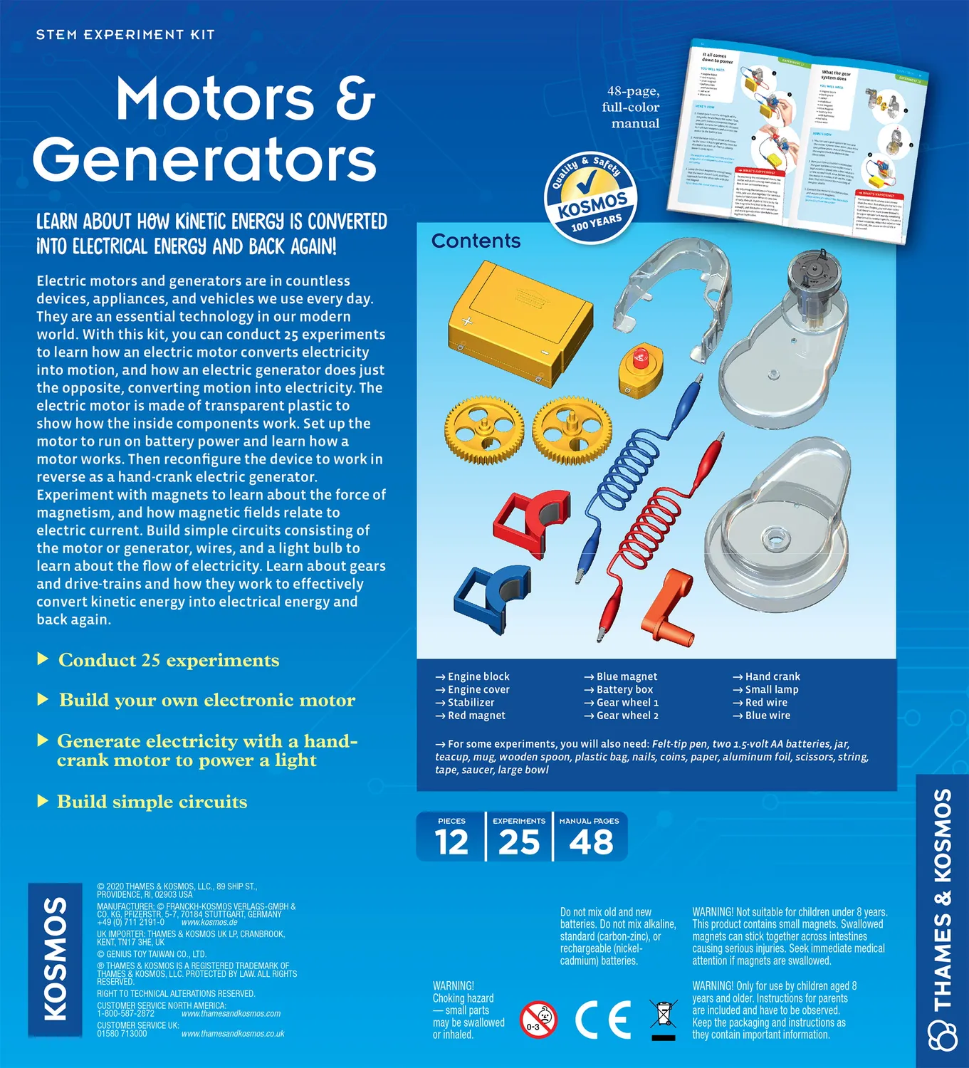 Kosmos Motors & Generators experimentlåda 25 försök