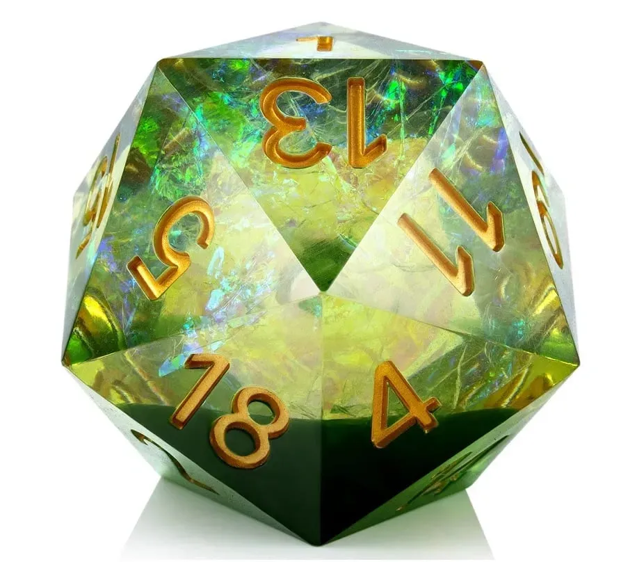 Dragon's Lair D20 Green Spectral tärning 33 mm grön