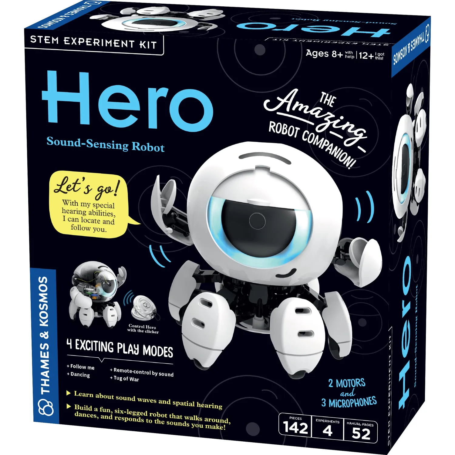 Kosmos Games Hero Sound Sensing Robot robotbyggsats ljudstyrd