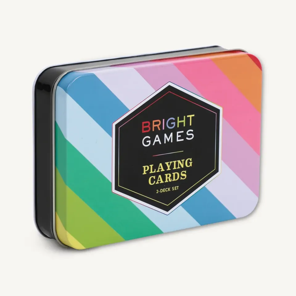 Games Room Bright Games kortlek 2-pack i plåtask