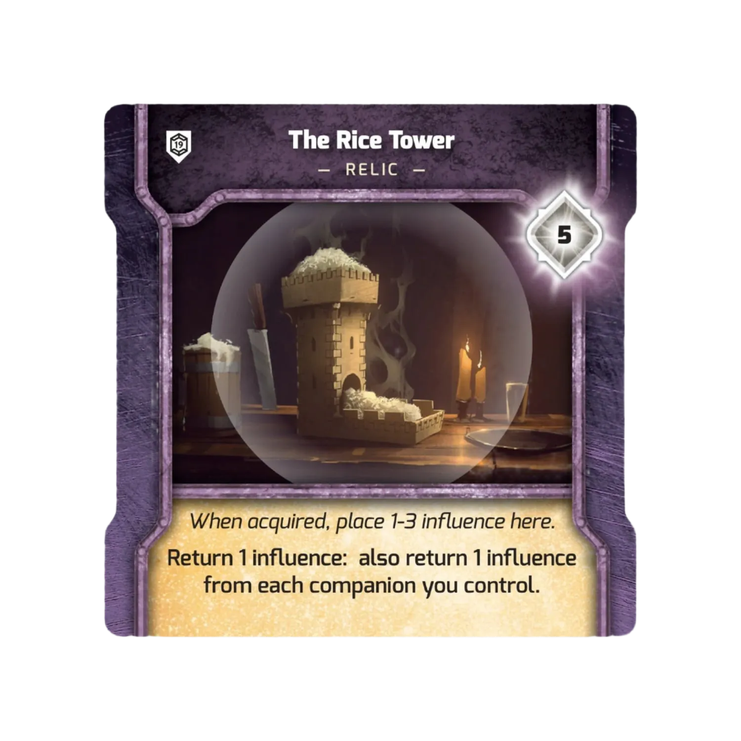 Orange Nebula Vindication Dice Tower promopar 2019