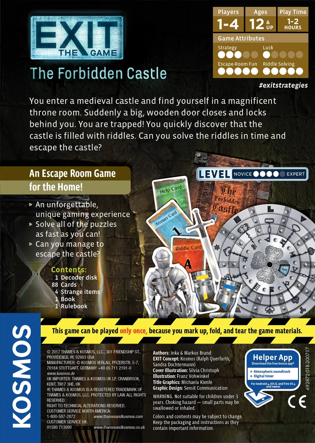 Kosmos Games EXIT Forbidden Castle escape-spel slottet