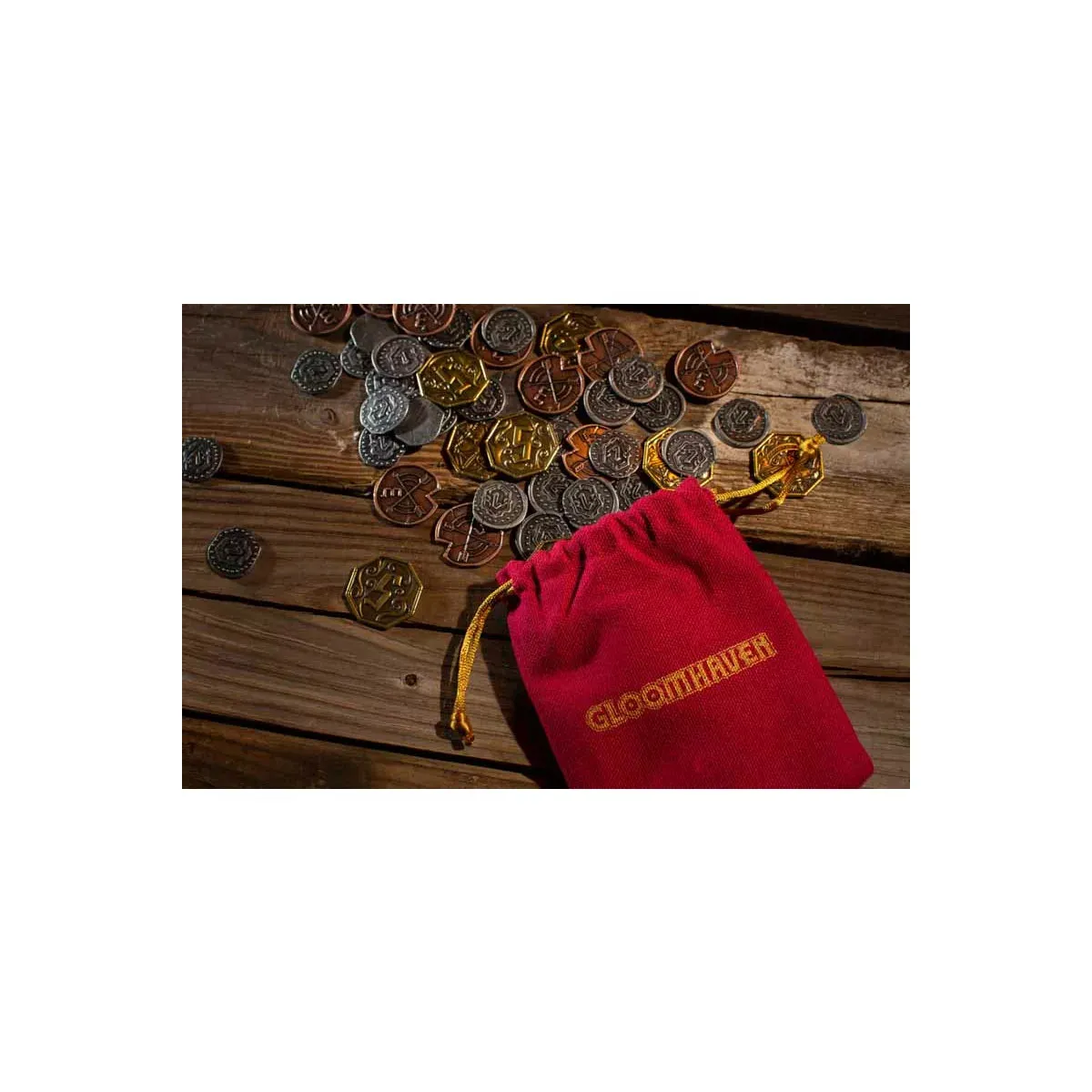 Gloomhaven Metal Coin Upgrade metallmynt 60-pack