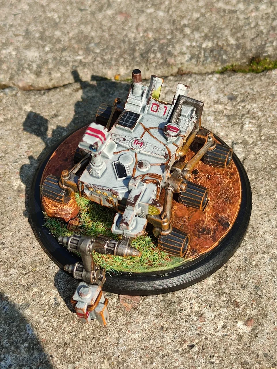 Terraforming Mars Rover startspelarmarkör handmålad