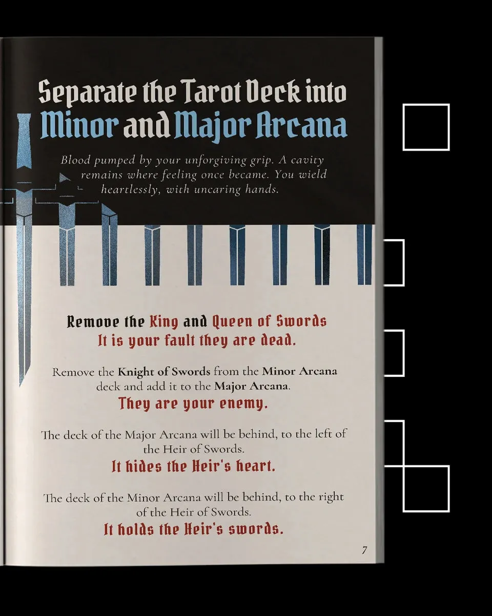 Dragon's Lair Heir of Swords solorollspel tarot 34 sidor
