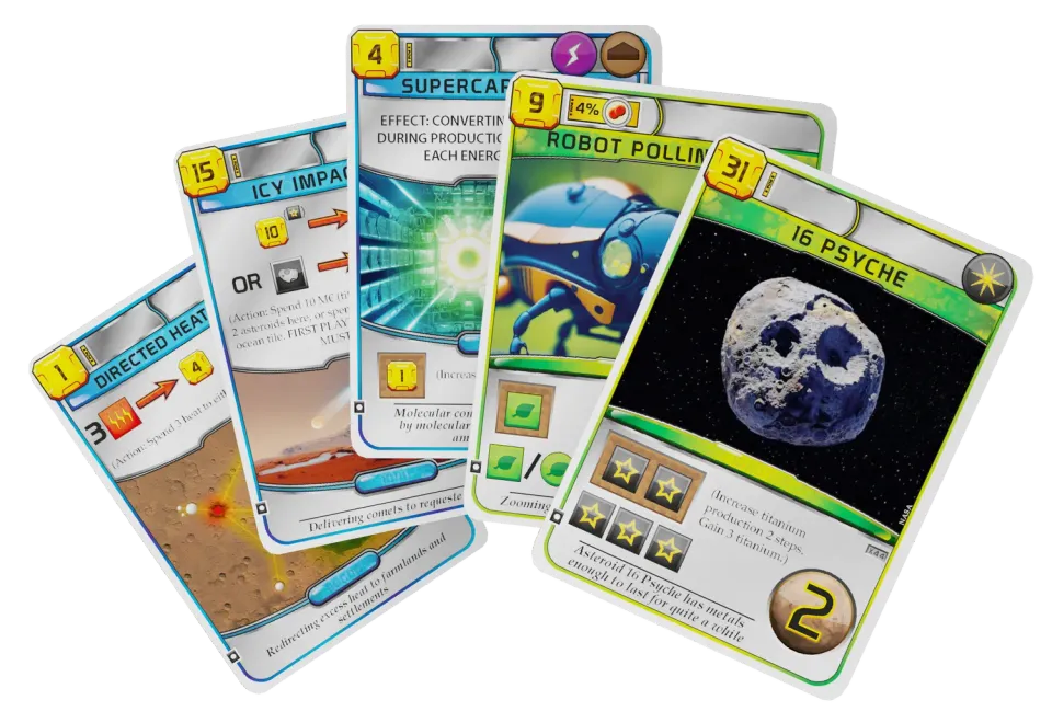 Terraforming Mars Seasonal Promo Pack 2023 promokort 5 kort