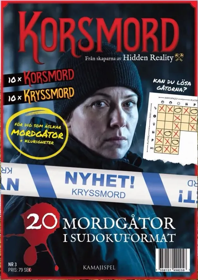 Korsmord 3 pysselbok mordgåtor 20 korsmord svenska regler