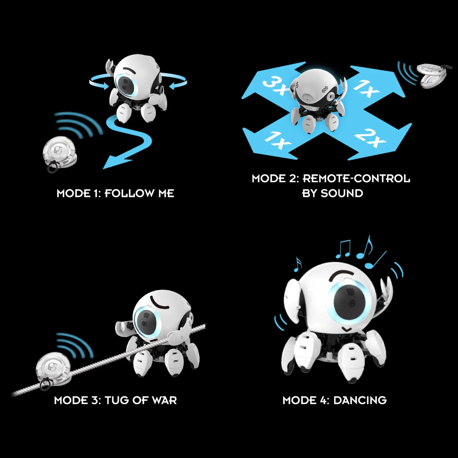 Kosmos Games Hero Sound Sensing Robot robotbyggsats ljudstyrd