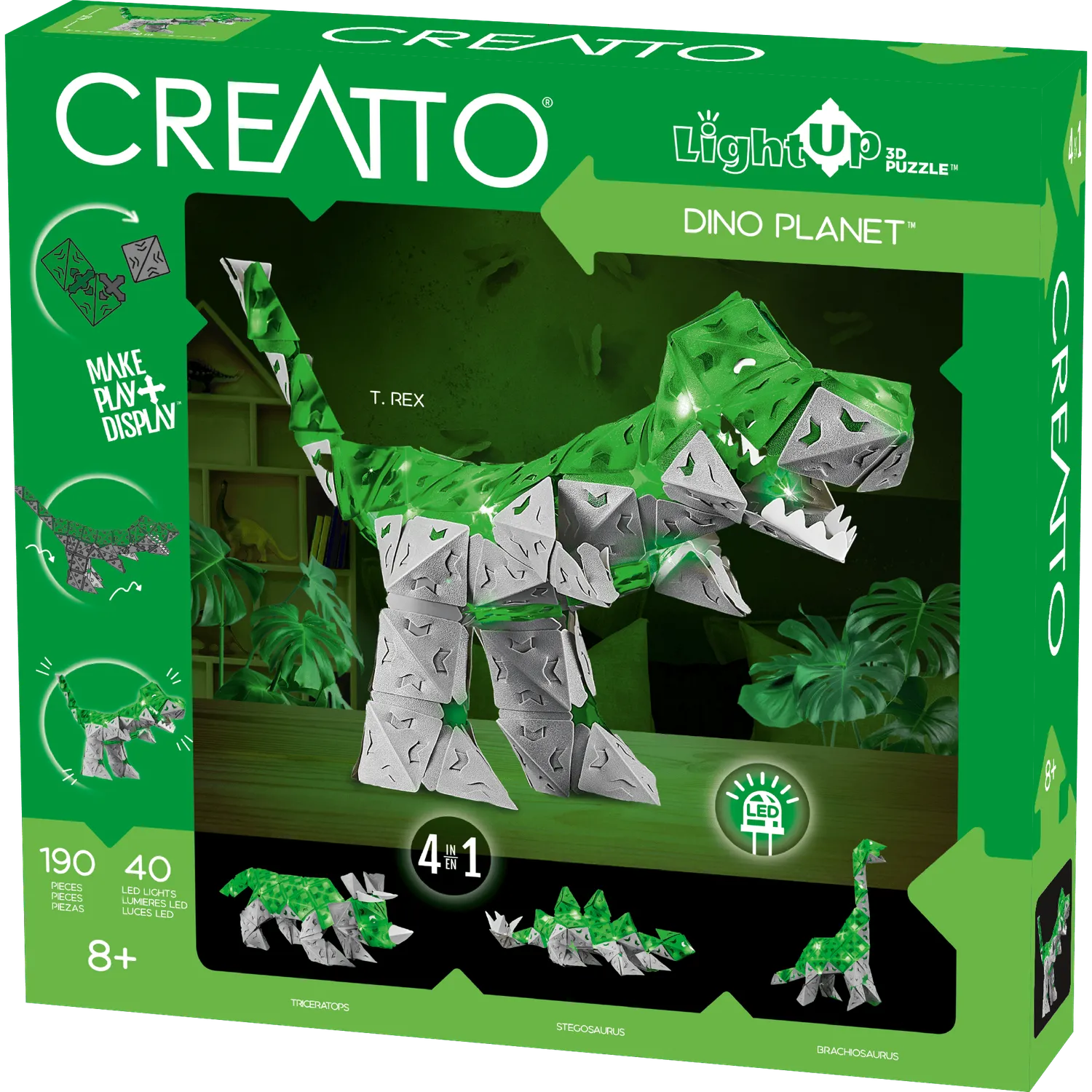 Kosmos Creatto Dino Planet pysselset 190 delar med LED