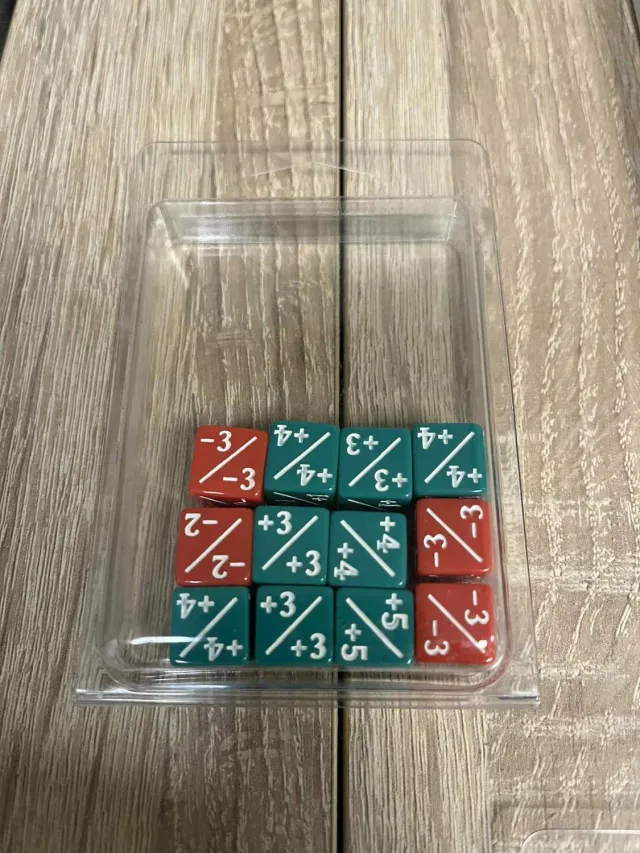 Dragon's Lair Grön Röd Positive Negative D6 Dice tärningar 12mm