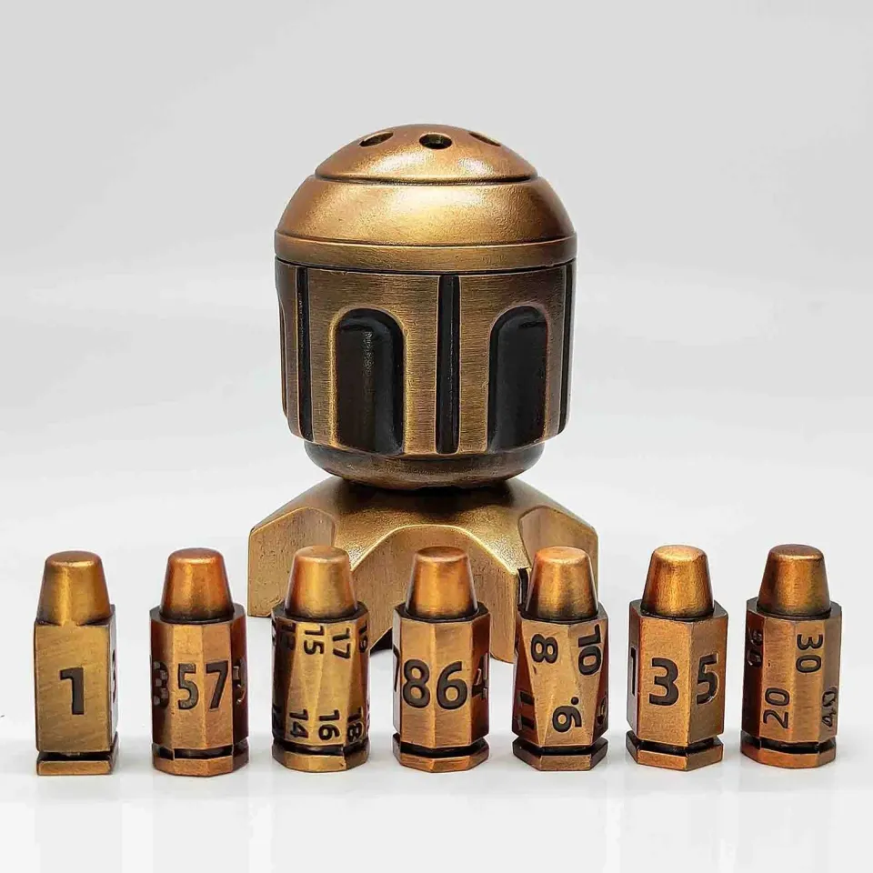 Dragon's Lair Bomb Dice Dark Gold tärningsset metall