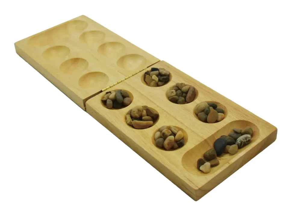 Brain Games Kalaha brädspel trä 2 spelare klassiker