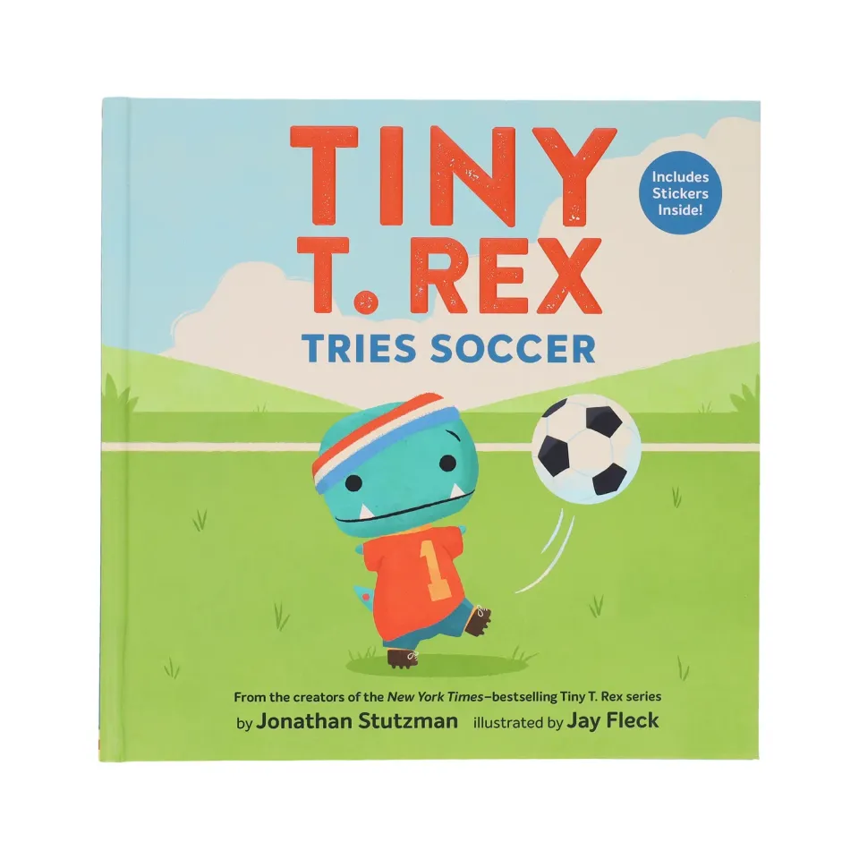 Games Room Tiny T. Rex Tries Soccer bilderbok fotboll