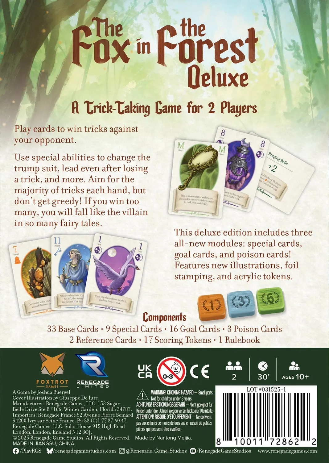 Dragon's Lair Fox in the Forest Deluxe kortspel 2 spelare