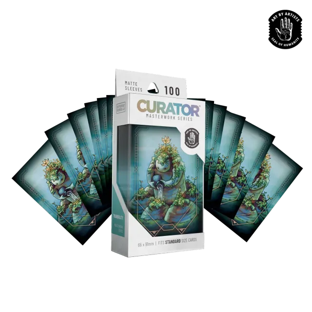 Orange Nebula Curator Tranquility sleeves 100-pack standard