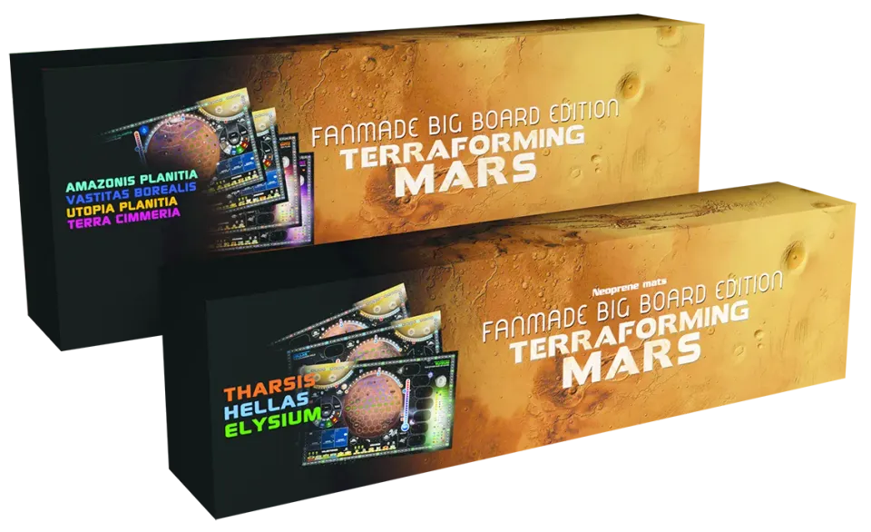 Terraforming Mars Fan-Made Boards spelplaner 7-pack 82x50
