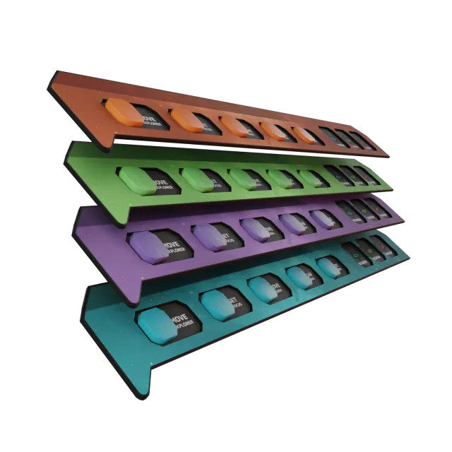 Orange Nebula Unsettled Action Trackers speltillbehör 4-pack