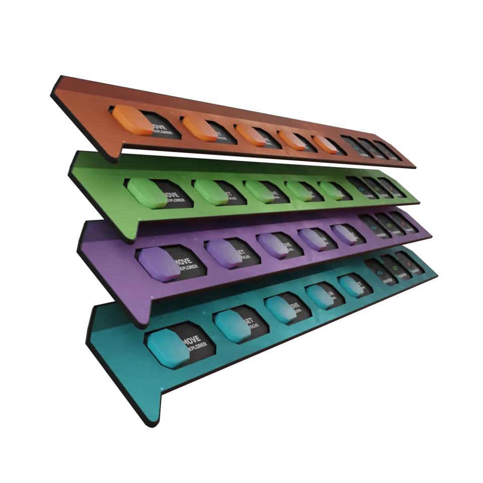 Orange Nebula Unsettled Action Trackers speltillbehör 4-pack