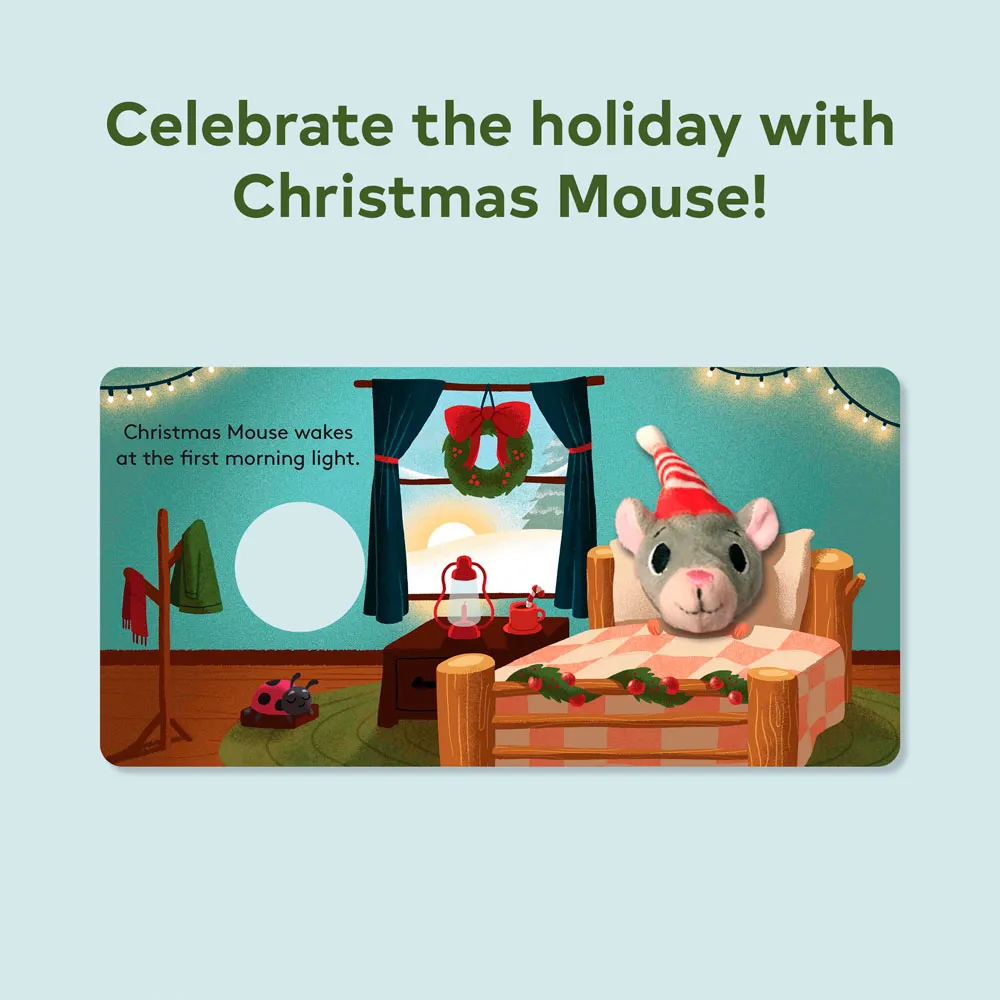 Games Room Christmas Mouse Finger Puppet Book pekbok baby