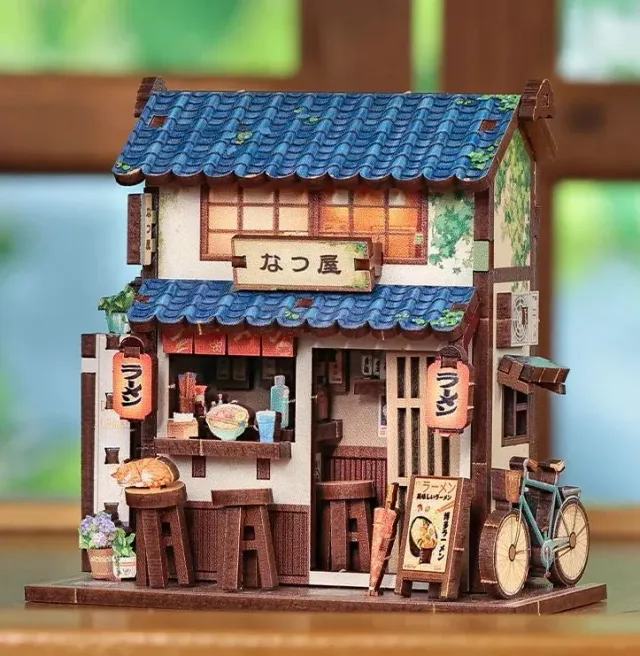 Dragon's Lair Ramen Shop book nook miniatyr magnetisk