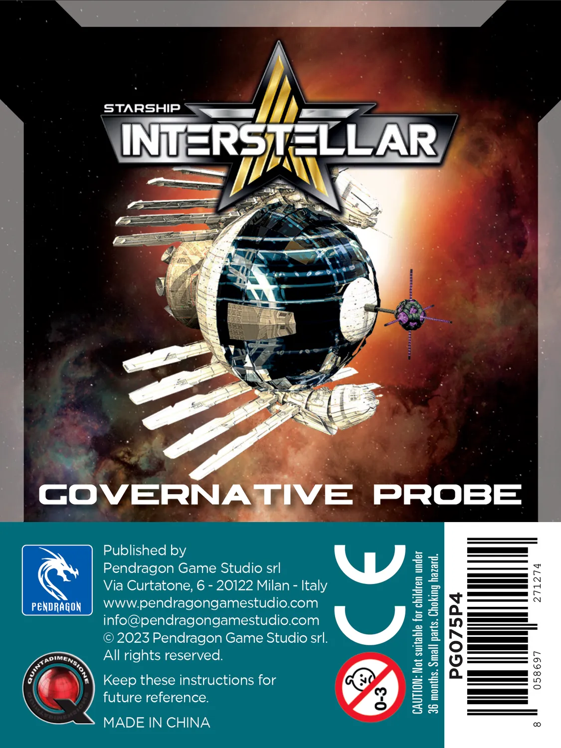 Pendragon Game Studio Starship Interstellar Governative Probe miniatyr plast