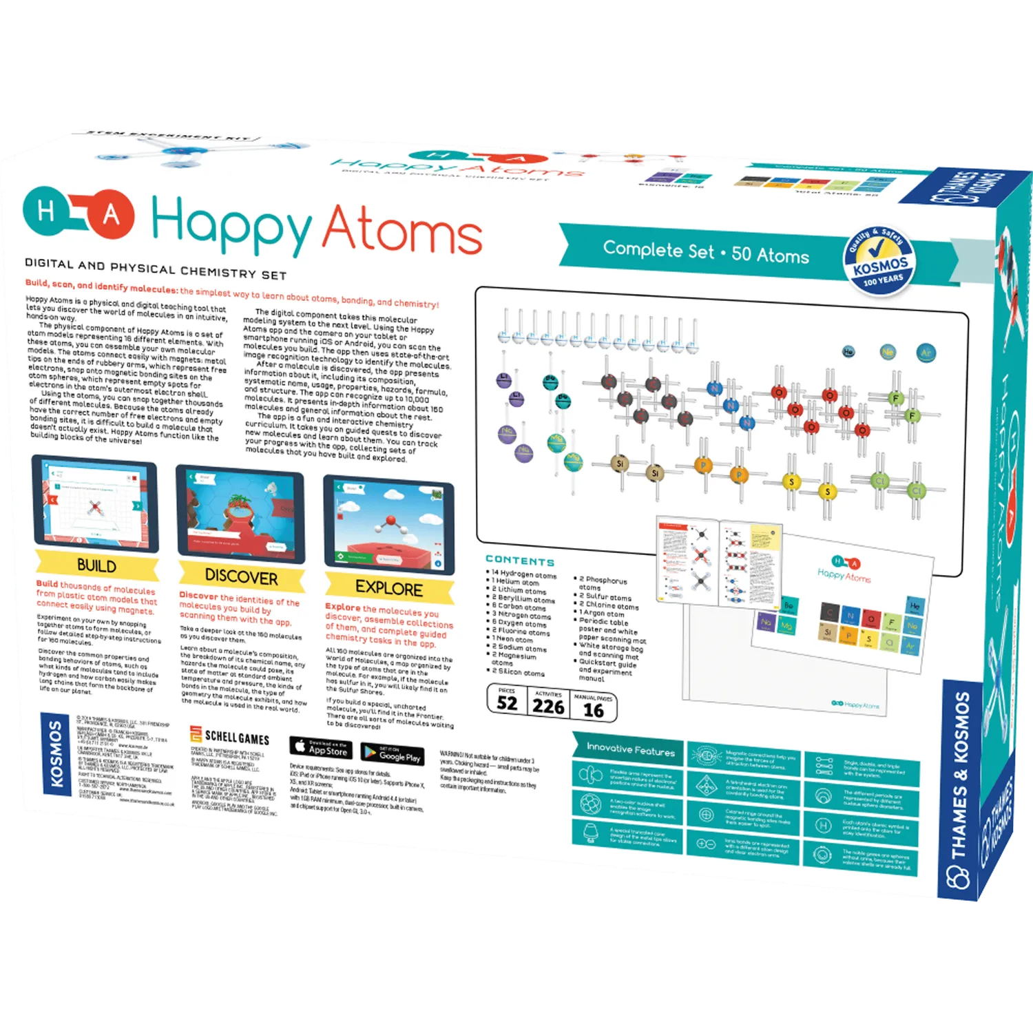 Kosmos Happy Atoms Complete Set kemilåda 50 atomer