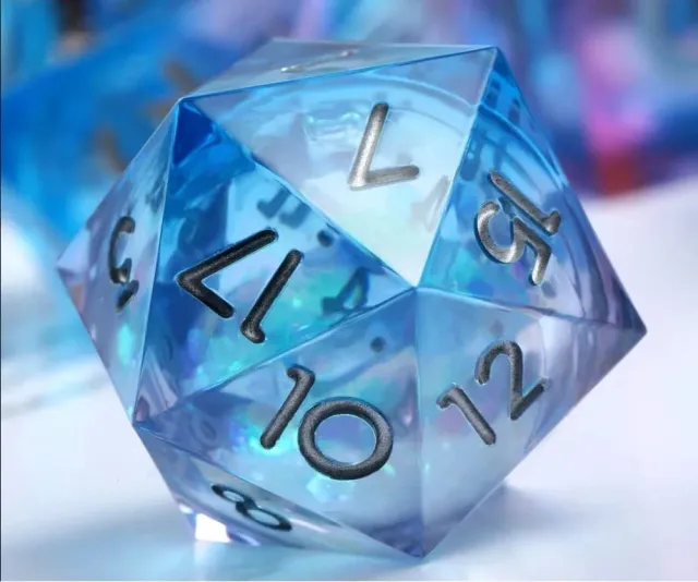 Dragon’s Lair D20 Blue Pink tärning 33mm