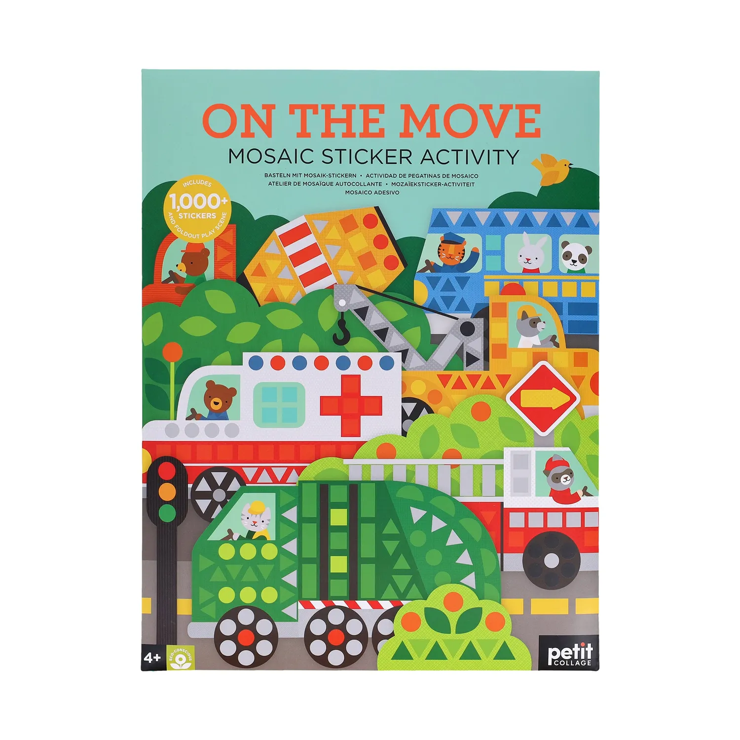 Games Room Mosaic Sticker On the Move pysselbok 6-8 år