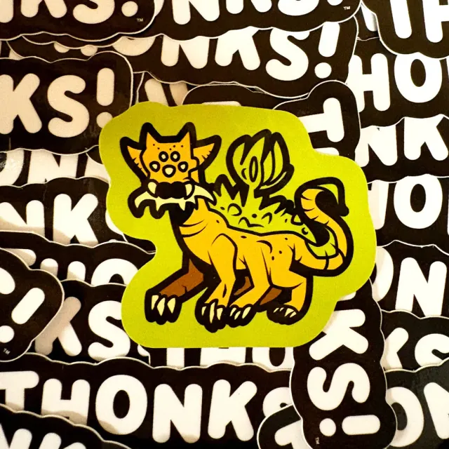 Orange Nebula THONKS Ronak klistermärke samlarmotiv