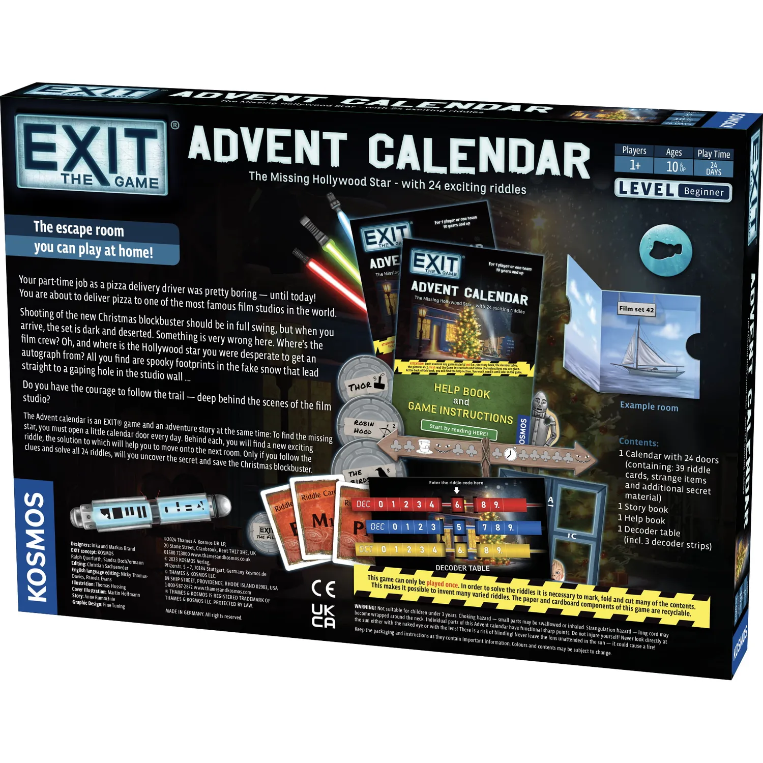 EXIT Advent Calendar The Missing Hollywood Star spel 24 luckor