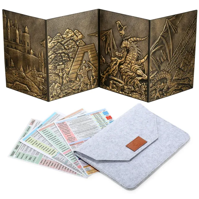 Dragon's Lair Dungeon Master spelledarskärm Gold 12x36 tum