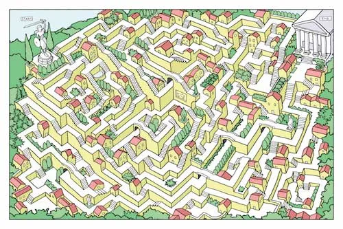 Games Room From Here to There pysselbok labyrinter