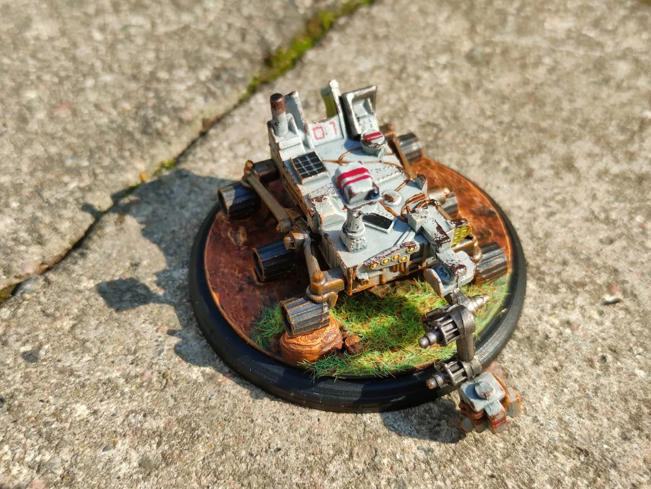 Terraforming Mars Rover startspelarmarkör handmålad