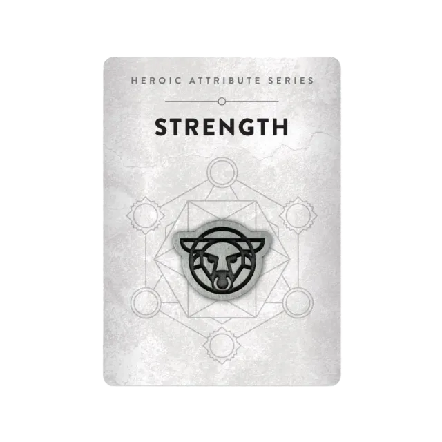 Orange Nebula Heroic Attribute Strength pin emalj