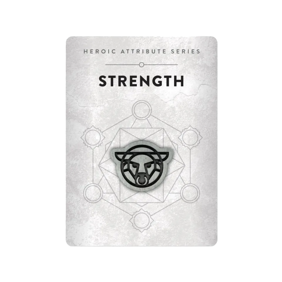 Orange Nebula Heroic Attribute Strength pin emalj