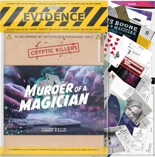 Cryptic Killers Murder of a Magician frågespel engelska