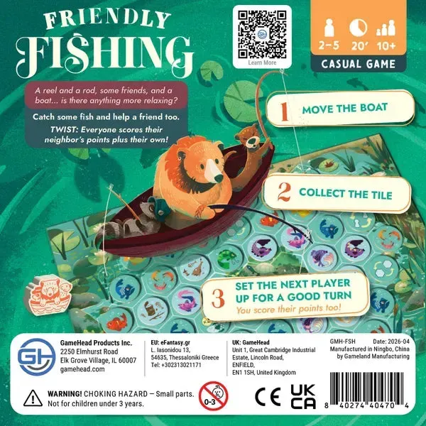 Friendly Fishing brädspel familjespel 2–5 spelare 20–30 min