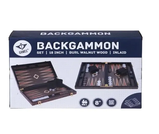 Dragon's Lair Backgammon 18" brädspel valnöt