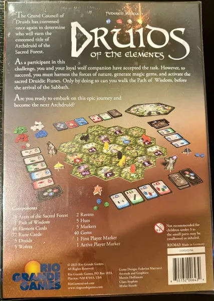 Dragon's Lair Druids of the Elements brädspel 2–8 spelare fantasy