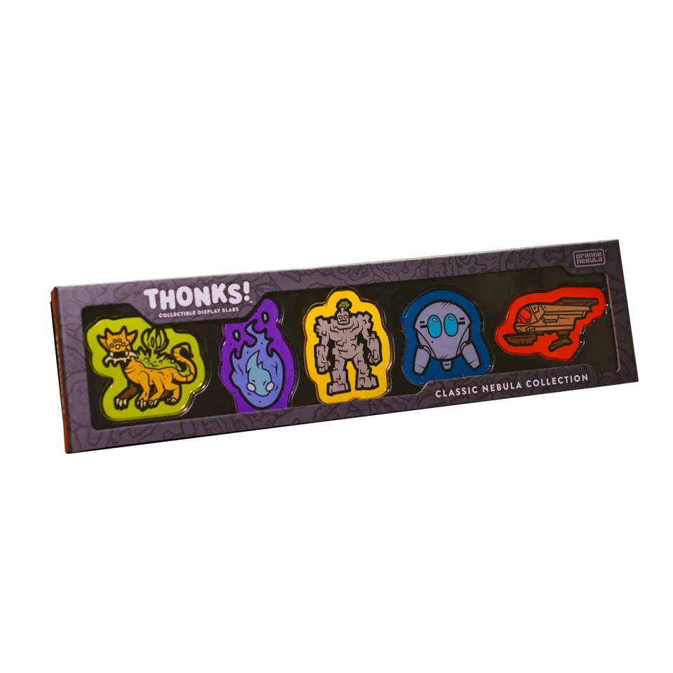 Orange Nebula Thonks Set 01 samlarfigurer 5-pack trä