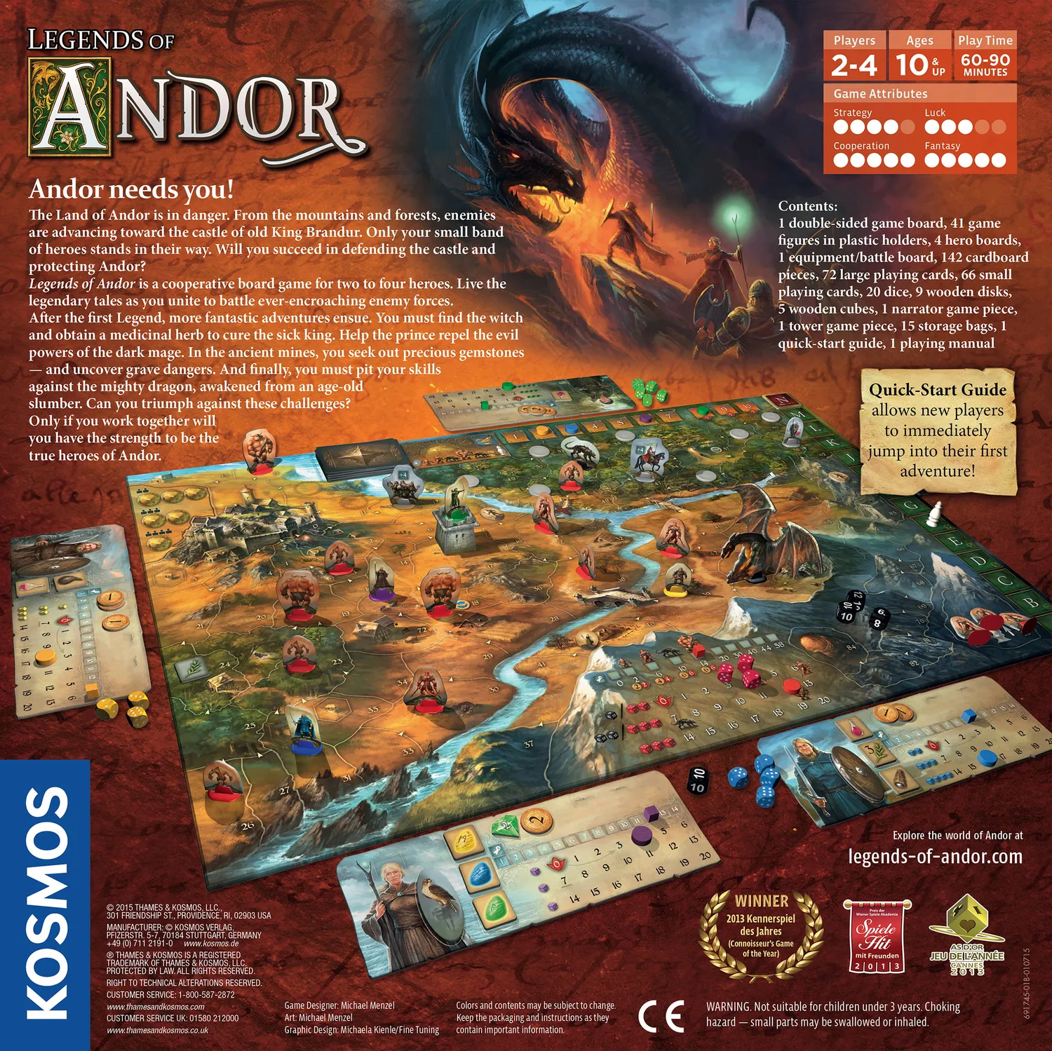 Kosmos Legends of Andor brädspel grundspel 2-4