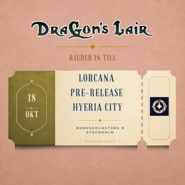 Dragon's Lair Lorcana Pre-Release Hyeria City biljett