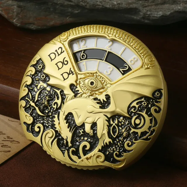 Dragon's Lair Roulette 7-i-1 tärningsset guld rollspel